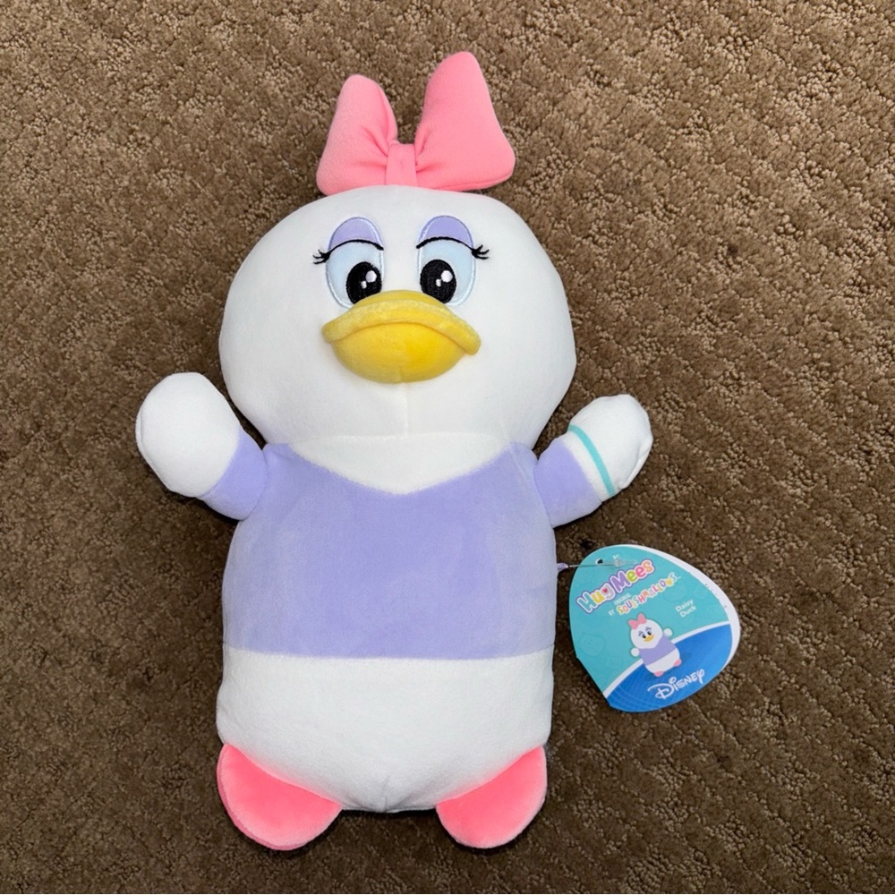 Disney Daisy Duck Plush Squishmallows Hug Mees NEW stuffed toy large 13” soft